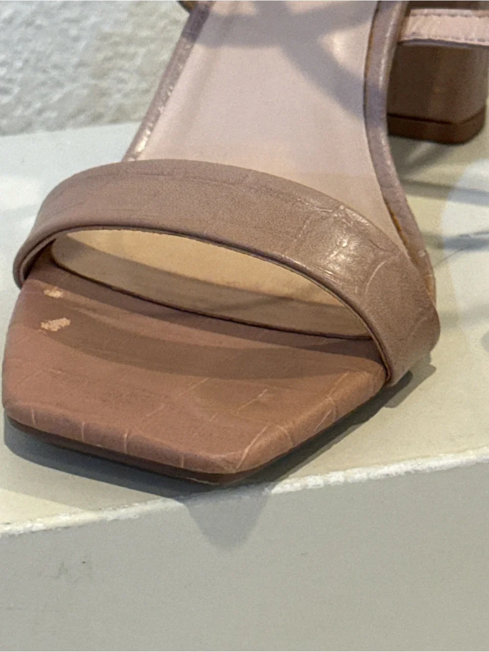 Delicious Blush Strappy Block Heel Sandals